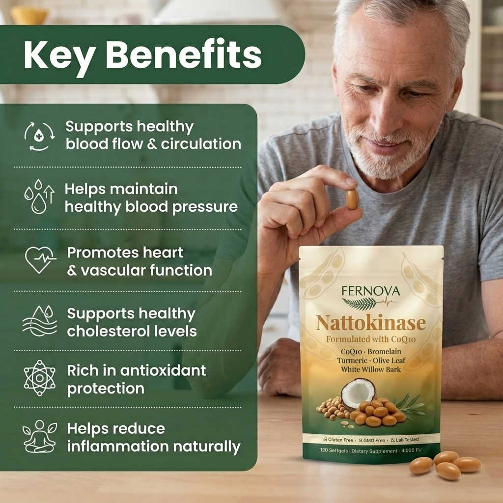 Fernova Nattokinase - 120 Softgels